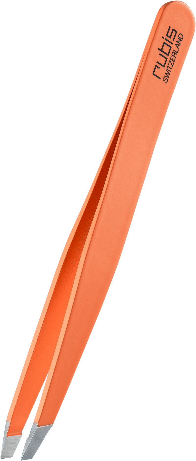 RUBIS Pinzette schräg, orange, satin, Inox