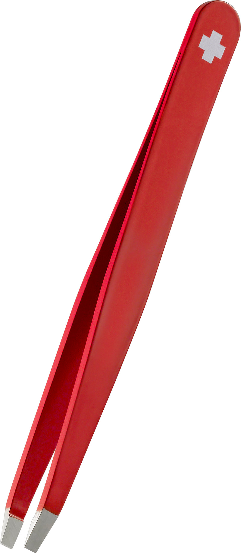 RUBIS Pinzette Schweizerkreuz gerade, rot, Inox